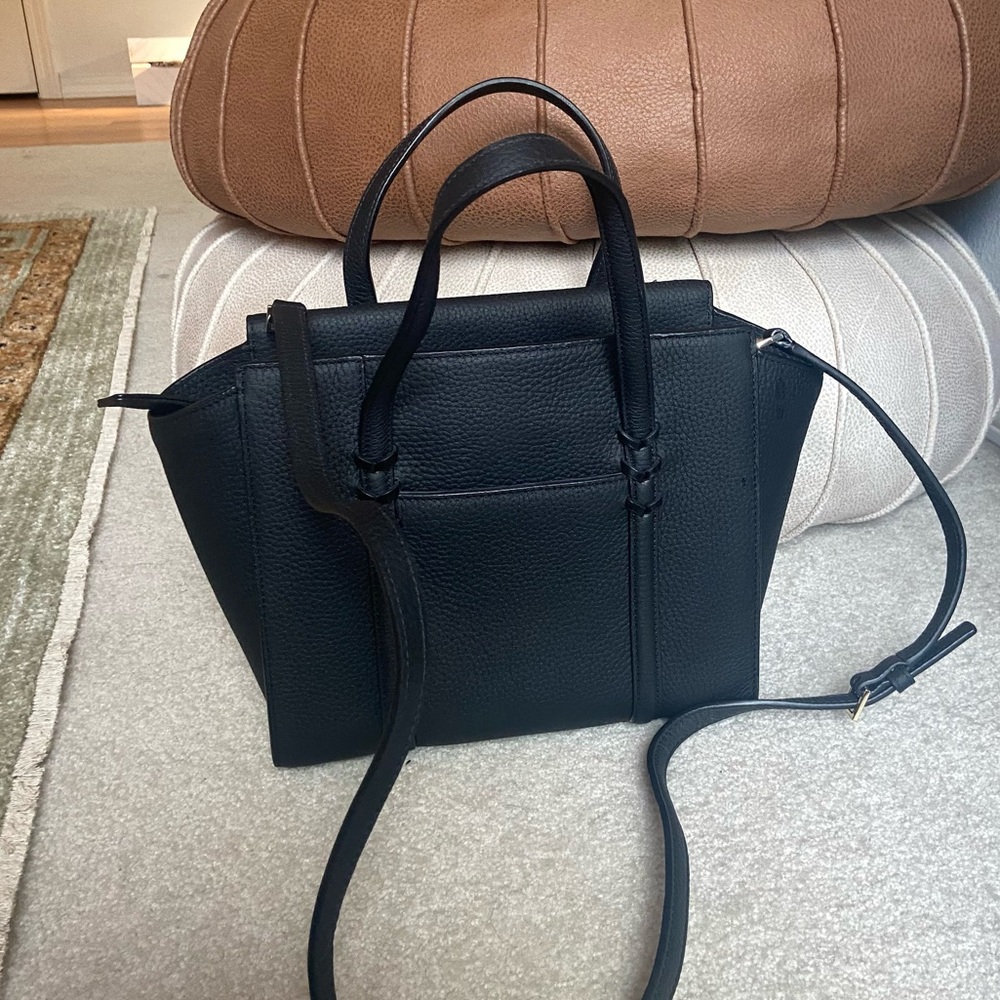 Kate Spade - Black, Floral, Studded tote - Picture 2 of 4